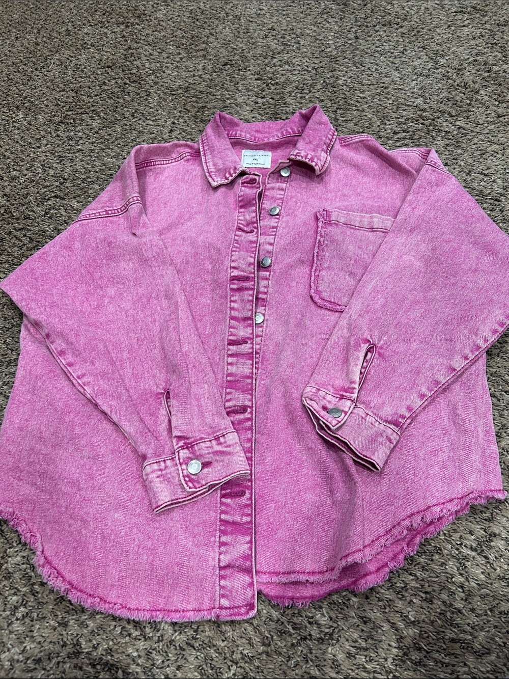 Women’s Pink Jean Shacket